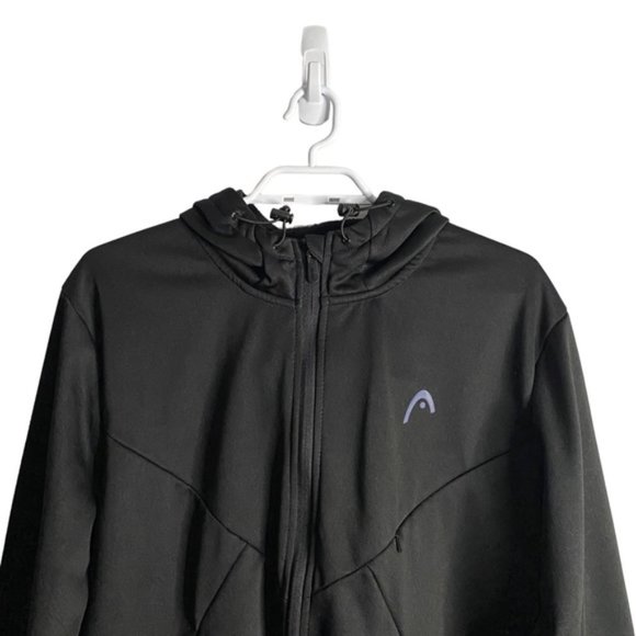 Head Men's Black Power Full Zip Athletic Hood Jacket - Picture 2 of 11